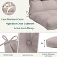 thumbnail image 3 of XXLYY Outdoor High Back Chair Cushions 2-Pack, 44”x22”x4” Waterproof Fade-Resistant Cushions with Ties for Adirondack & Rocking Chairs, 3 of 7