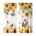 thumbnail image 2 of Hyknon Sunflower Curtains, 39.4 x 63 Inch 2 Panel Yellow Floral Window Drapes, Light Filtering Farmhouse Curtain Set for Kitchen Bedroom Living Room Decor, 2 of 6