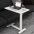 thumbnail image 2 of czyyul Medical Adjustable Overbed Bedside Table with Hidden Casters Pneumatic Mobile Standing Laptop Desk Movable Over The Bed Table Rolling Computer Cart for Hospital Home Use(26.8\u201D, 2 of 8