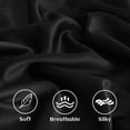 thumbnail image 2 of Satin Super Soft Toddler Pillowcases with Hidden Zipper Closure, Luxury and Silky Travel Pillow Covers, 13" x 18", Black, 2 Pack, 2 of 6