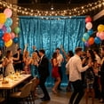 thumbnail image 3 of Shimmer Wall Backdrop, Cable-Mounted Sequin Background Curtain for Wedding Anniversary Birthday Party, Photo Booth, Indoor Reception & Photoshoot Decoration, Glamour Party Decor, 3 of 6