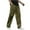 Army Green, variant on Plebaso Cargo Pants Mens Elastic Waist with Drawstring Casual Pants Open Bottom Mens Pocket Trousers