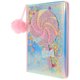 thumbnail image 3 of Cuaderno con purpurina, Bloc de notas esponjoso, cuaderno de escritura de dibujos animados, álbum de recortes con patrón de piruleta encantador, 3 of 5