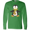 thumbnail image 3 of Inktastic Cute Penguin, Little Penguin, Penguin with Scarf Long Sleeve T-Shirt, 3 of 5