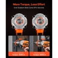 thumbnail image 4 of Cordless Impact Wrench with Brushless Motor, 280 ft-lbs Torque, 4000mAh Battery, 3 Speeds, for Auto Repair Construction, 4 of 12