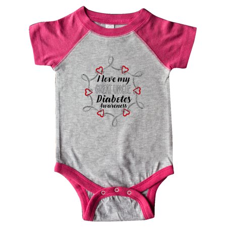 

Inktastic I Love My Great Uncle Diabetes Awareness Gift Baby Boy or Baby Girl Bodysuit