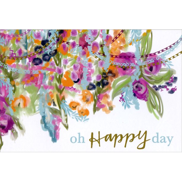 Pictura Oh Happy Day Vibrant Floral Feminine Birthday Card For Her Woman Walmart Com Walmart Com