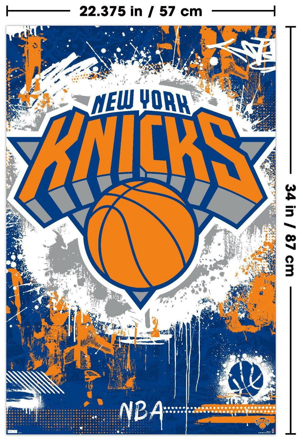 NBA New York Knicks - Maximalist Logo 23 Wall Poster, 22.375" x 34"