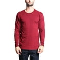 thumbnail image 3 of G-Style USA Men's Lightweight Cotton Blend Long Sleeve T-Shirt MTSC13161 - Cranberry Caviar - Large, 3 of 5