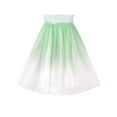 thumbnail image 5 of Girls Dress Gradient Green Lace Embroidery Bodice Glitter Sleeveless 10 Years, 5 of 6