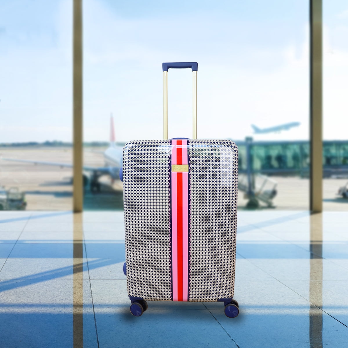 Packed Party "JET SET" 20 Inch Carry-on ABS Hardsided Luggage, Jet Set Print