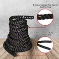thumbnail image 2 of ZENY Exercise Battle Rope 1.5" Diameter 30ft/40ft/50ft Length Poly Dacron Workout Exercise Training Rope Core Strength Muscles Building Conditioning Rope Home Gym Equipment, 2 of 5