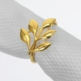 thumbnail image 3 of IDEANATEGRATE 6Ud De Servilleta Dorados Con Floral Y Hojas Para De Cenas Y Bodas, 3 of 6