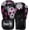 Black Printed, variant on Boxing Gloves Women Punching Sparring Kickboxing MMA Training Heavy Bag Glove Black Leather 8 10 12 14 16 oz for Womens