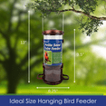 thumbnail image 6 of Backyards Essentials Tube Bird Feeder Petite Copper Metal Bird Seed Finch Feeder, 4 Cup Capacity, 6 of 8