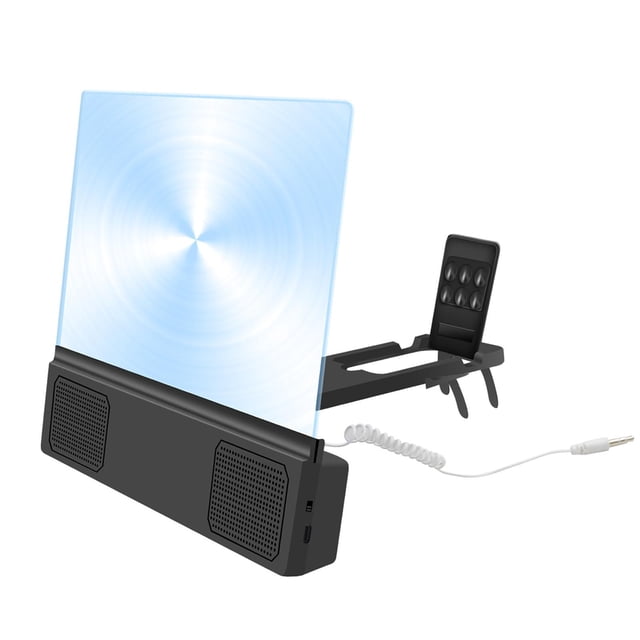 Lupa de portátil pulgadas con altavoces Amplificador de video universal para teléfonos móviles agrandado negro con Sunnimix Lupa de pantalla de teléfono