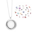 thumbnail image 1 of Locket Pendant Necklace Creative DIY Memory Necklace with 5 Floating Charms, 1 of 10