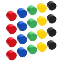 MUSEYA 20pcs Mini Wooden Chess Set Cylindrical Wood Game Pieces and Checkers Accessories