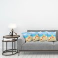 thumbnail image 3 of Ambesonne Summer Throw Pillow Cover 4 Pack, Beach Sand with Starfish, 16", Aqua Ivory Mustard, 3 of 5