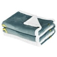 thumbnail image 4 of Catalonia Sherpa Blanket Plush Throw, Fleece Reversible Blankets for Bed and Couch, Super Soft Comfy Warm Fuzzy TV Blanket, 50" x 60", Gray Banana Cat, 4 of 7