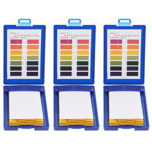 EeaseMX 3 cajas de papel para prueba de pH, papel para prueba ácido-base, papel indicador de pH para agua y suelo