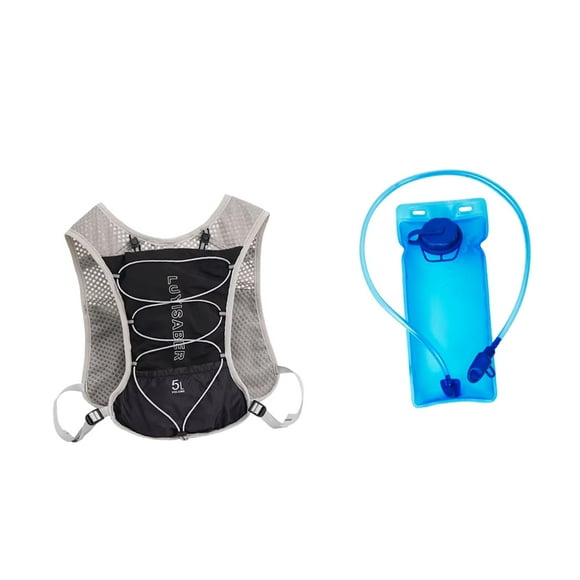 Mochila de hidratación Hydro Water Daypack con bolsa de hidratación de 2 l Bolsa de almacenamiento de agua Mochila de hidratación para correr Ciclismo Negro