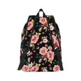 thumbnail image 3 of Balery Rose Flowers Vintage Canvas Backpack for Men and Women - Large Capacity, Durable Travel Laptop Bag for School, Work, Hiking, and Outdoor Activities, 3 of 7