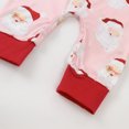 thumbnail image 5 of Pandaie Infant Baby Boy Girl Clothes Santa Long Sleeve Jumpsuit Newborn First Christmas Outfit One Piece Romper Pink 12-18 Months, 5 of 7