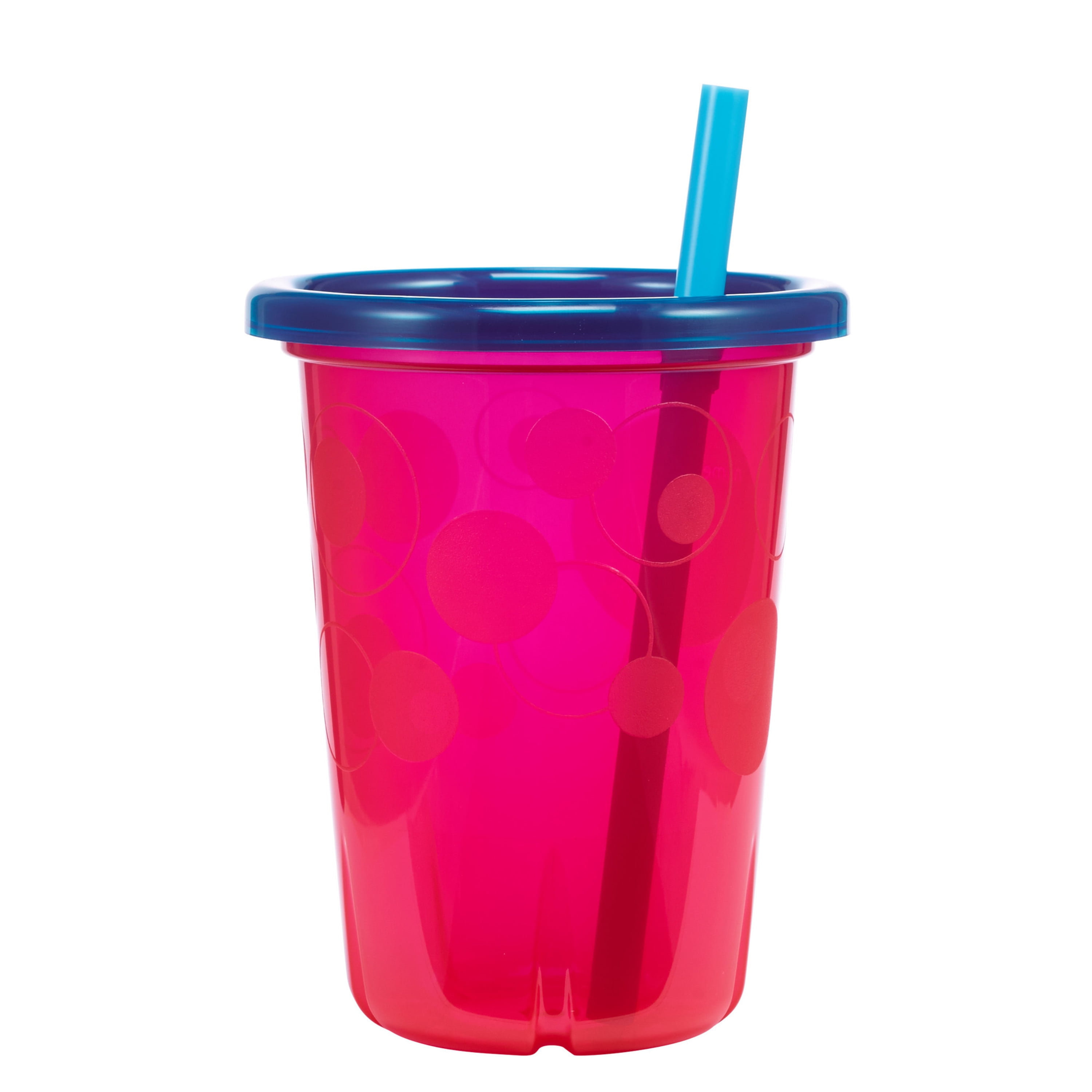 Sammons Preston Small Cup with Built-in Straw, 13 oz. Sippy Cup with Secure Lid and Handle for Spill Prevention, Spillproof Mug with Fun Straw for