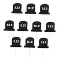 thumbnail image 3 of TEHAUX 10Pcs  Cupcake Toppers Black Bamboo Decoration for Party Hosts, 3 of 7