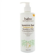 Sensitive Baby Shampoo And Wash Fragrance Free By Babo Botanicals, 16 Oz, 2 Pack