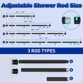thumbnail image 7 of SUNALLY Shower Curtain Rod, Adjustable 32-75 inch Spring Tension Curtain Rods for Bathroom, No Drilling Rustproof Non-Slip Stainless Steel Rod, Black, 7 of 7