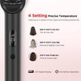 thumbnail image 7 of GEM Ionic Hair Straightener Brush with 4 Temperature Settings, LED Display, Dual Voltage, Black, 7 of 7