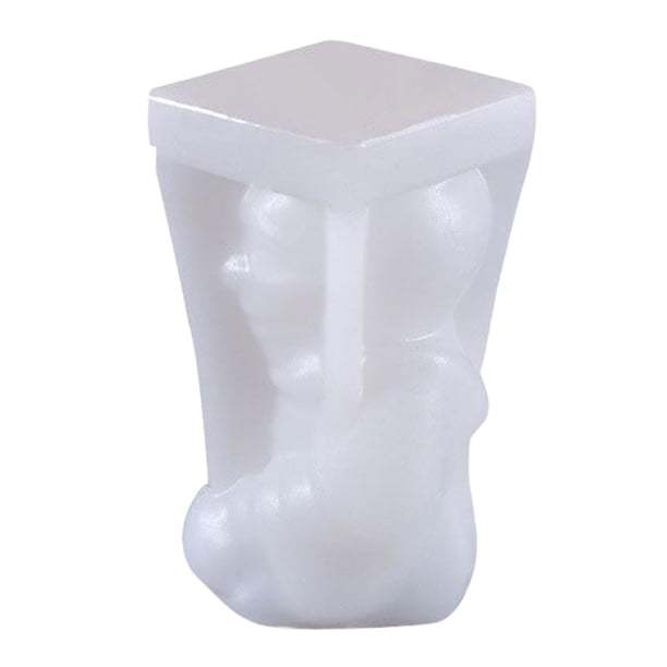 Columna de vela 3D de resina de silicona para fundición de jabón casero, arcilla polimérica DIY 72x58x110mm