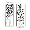 thumbnail image 4 of DecMode Black Metal Floral Wall Decor with Black Frame (2 Count), 4 of 14