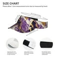 thumbnail image 3 of Sikiie Purple Gold Marble Swirls Sun Visor Hat Adjustable Velcro Golf Visor Sports Sunscreen Visor Hat for Outdoor Activities, 3 of 7