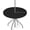 Black, variant on Red Round Fitted Tablecloth with Umbrella Hole and Hidden Zipper Elastic Table Cover Waterproof Table Protector for Picnic Party Patio Garden (45‘’-52‘’)