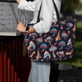 thumbnail image 4 of Wukai Mushroom Doodle Print Zipper Bag,large Beach Tote Bag,Waterproof Sandproof Bag,Grocery and Picnic Tote Travel Bag, 4 of 5