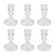 thumbnail image 1 of Juego de 6 Candelabros de Cristal, Candelabros Cónicos de Diamante Transparente para Centros de Mesa, Decoraciones del Hogar, 1 of 5