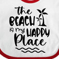 thumbnail image 4 of Inktastic Spring Break the Beach is My Happy Place Boys or Girls Baby Bib, 4 of 4