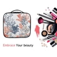 thumbnail image 6 of FORMRS Travel Makeup Bag Large Capacity Train Case Cosmetic Organizer with Adjustable Dividers, White Sea Plants, 6 of 8