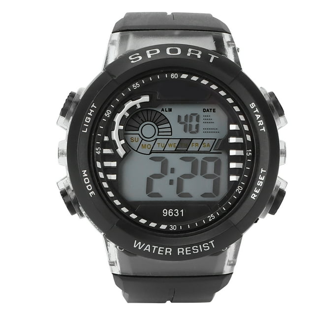 Reloj para niños Relojes electrónicos digitales multifuncionales deportivos impermeables para exterioresNegro