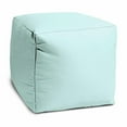 thumbnail image 5 of 17  Cool Pale Aqua Solid Color Indoor Outdoor Pouf Cover, 5 of 5
