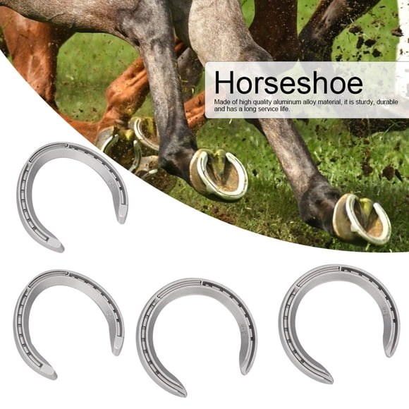 Accesorios para herraduras, 4 piezas de herradura de aleación de aluminio, kit de herraduras, herradura elaborada con cuidado