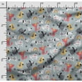 thumbnail image 2 of Soimoi Dog Printed, Poly Canvas Fabric, Decor Sewing Fabric by The Yard 56 Inch Wide,Decorative Fabric for Curtains Tote Bags, Gray, 2 of 5
