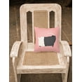 thumbnail image 2 of Carolines Treasures Welsh Black-Necked Goat Pink Check Fabric Decorative Pillow 14Hx14W multicolor, 2 of 2