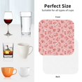 thumbnail image 6 of Fuzoiu Cute Pink Squirrel Print Leather Coasters Set,Drink Coasters Set of 4,for Tabletop Protection, Durable PVC Coasters,Home Décor and Housewarming Gift-Square, 6 of 6