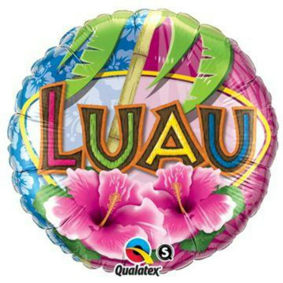 Luau Hibuscus Party 18 Inch Foil Mylar Balloon [11797]