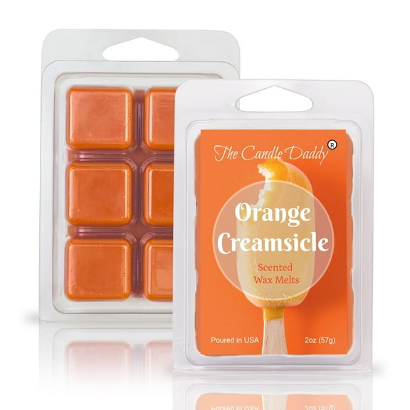 Orange Creamsicle - Orange and Cream Frozen Treat Scented Wax Melt - 1 Pack - 2 Ounces - 6 Cubes