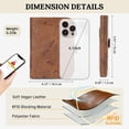 thumbnail image 3 of Small Wallet Women RFID Blocking Bifold Vegan Leather Slim Womens Wallet with Passport Holder and Zipper  Pocket,Ladies Wallets for Women Butterfly Design (Brown), 3 of 6